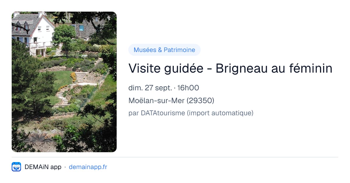 Visite guidée - Brigneau au féminin — Moëlan-sur-Mer