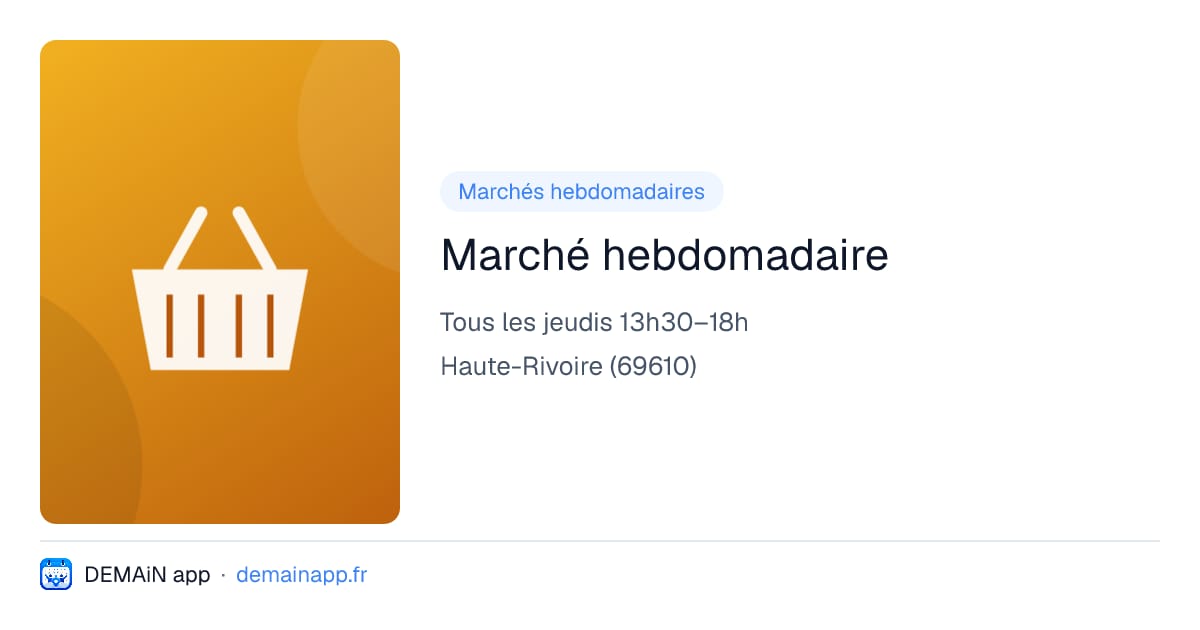 Marché hebdomadaire — Haute-Rivoire