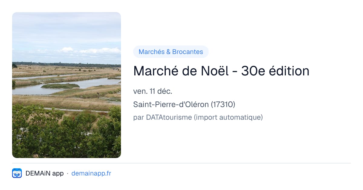 Marché de Noël - 30e édition — Saint-Pierre-d'Oléron