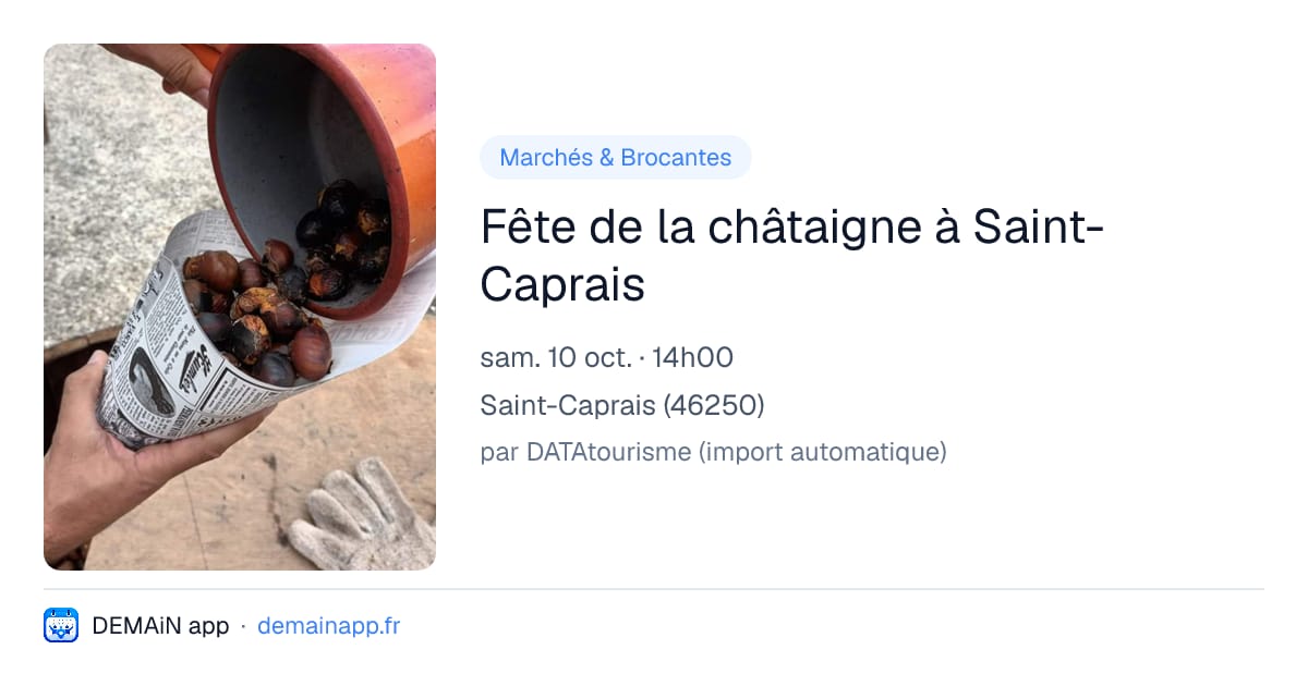 Fête de la châtaigne à Saint-Caprais — Saint-Caprais