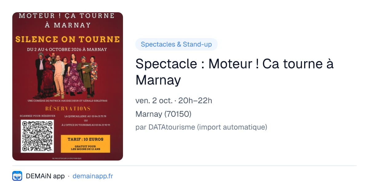 Spectacle : Moteur ! Ca tourne à Marnay — Marnay