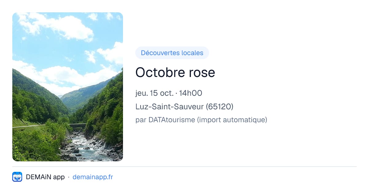 Octobre rose — Luz-Saint-Sauveur
