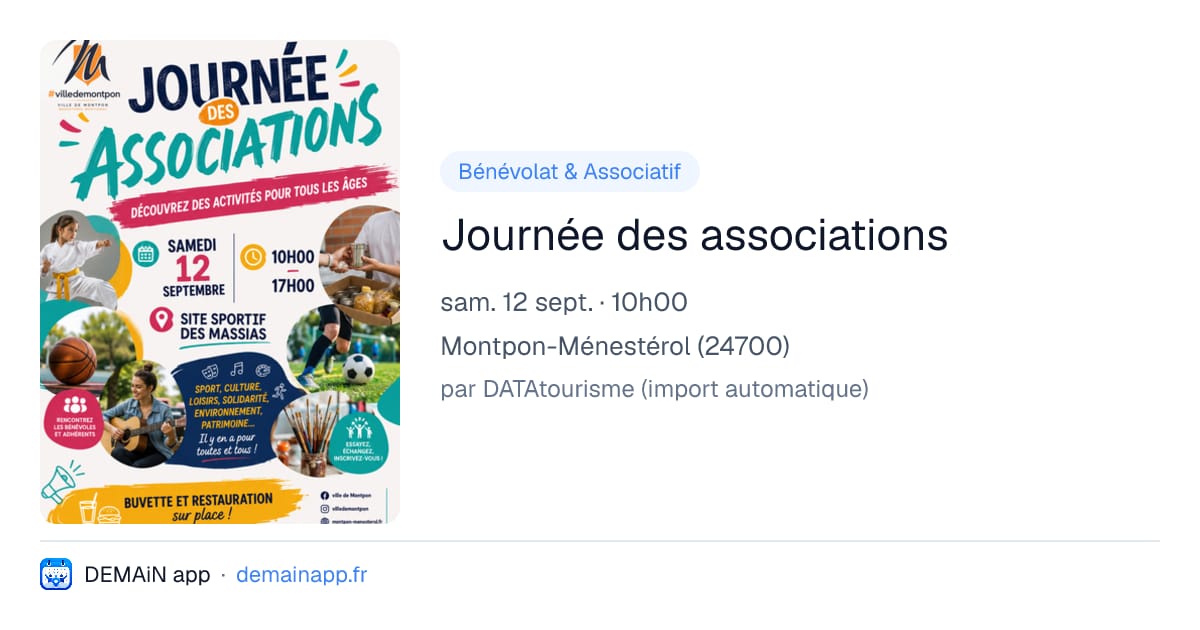 Journée des associations — Montpon-Ménestérol