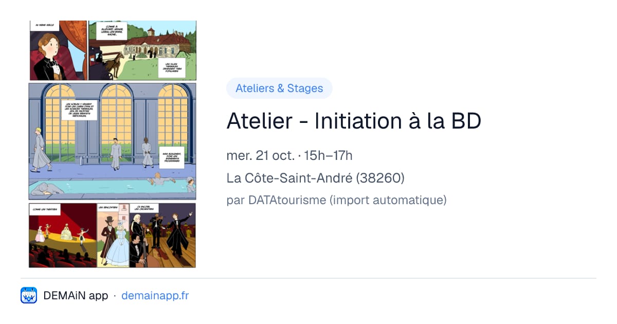 Atelier - Initiation à la BD — La Côte-Saint-André