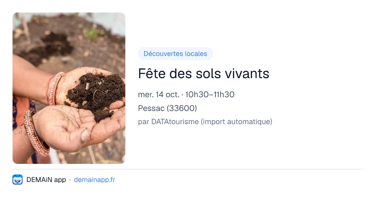 Fête des sols vivants — Pessac