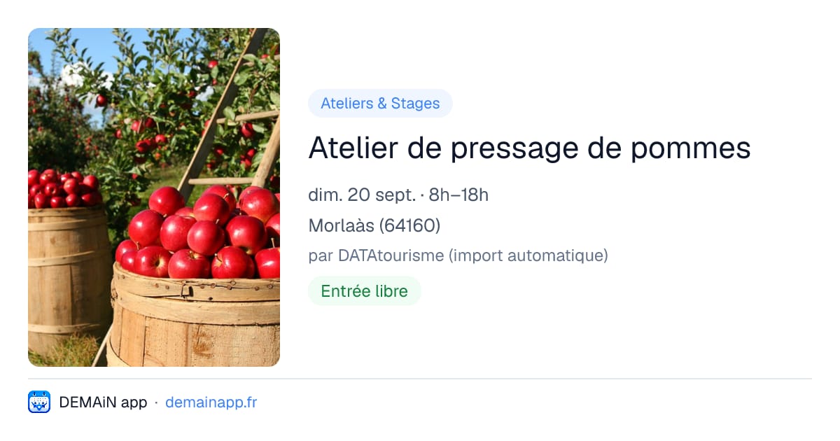 Atelier de pressage de pommes — Morlaàs