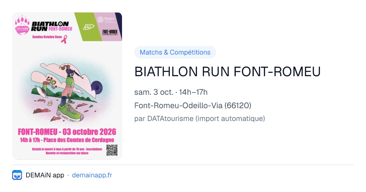 BIATHLON RUN FONT-ROMEU — Font-Romeu-Odeillo-Via