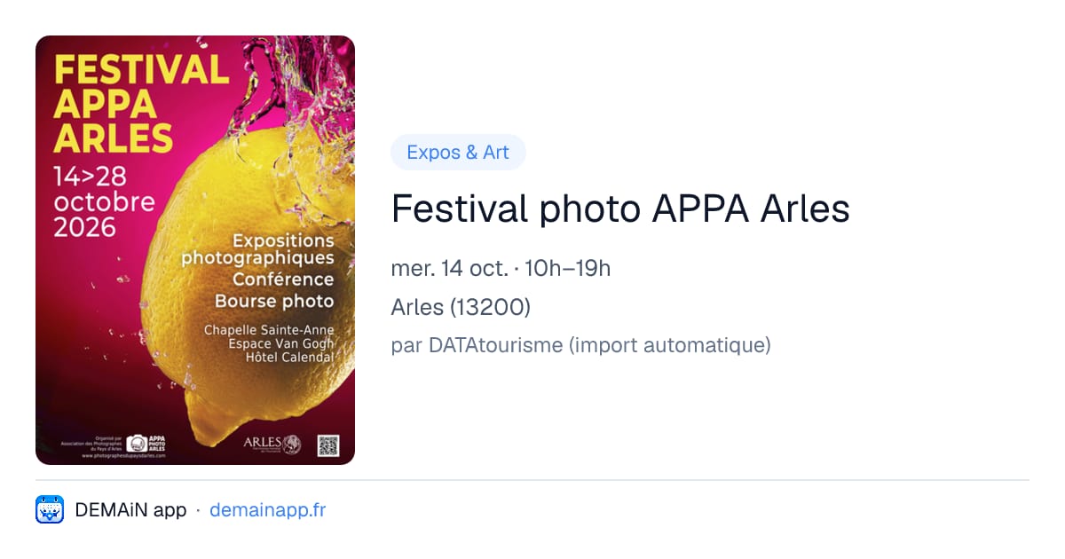 Festival photo APPA Arles — Arles