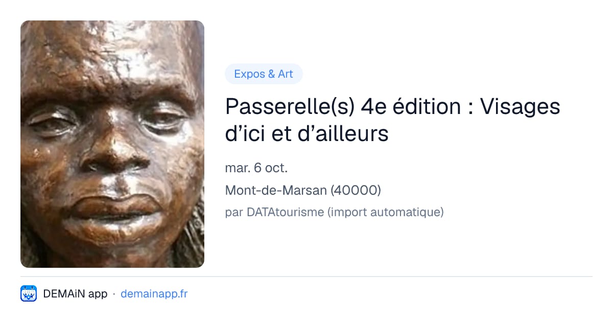 Passerelle(s) 4e édition : Visages d’ici et d’ailleurs — Mont-de-Marsan