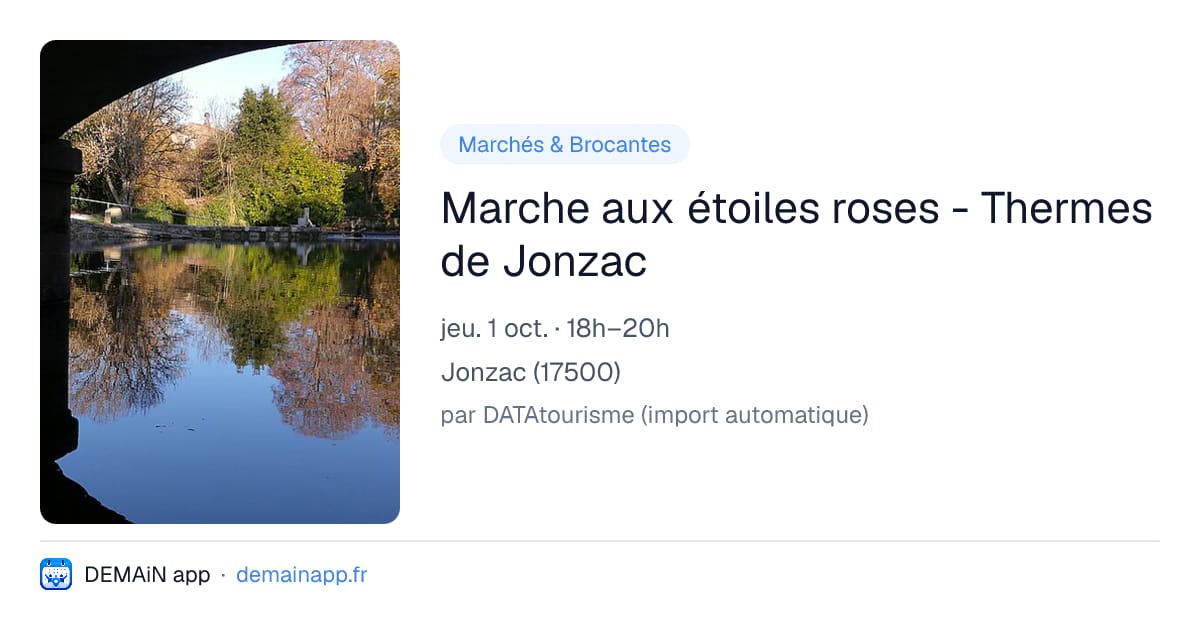 Marche aux étoiles roses - Thermes de Jonzac — Jonzac