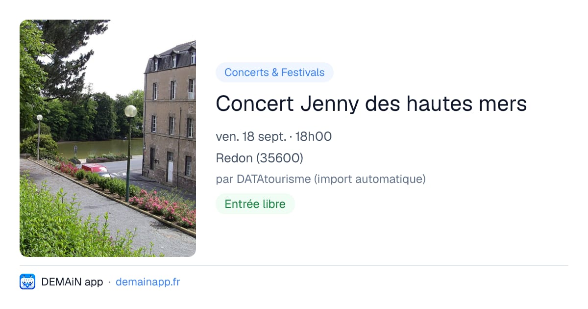 Concert Jenny des hautes mers — Redon