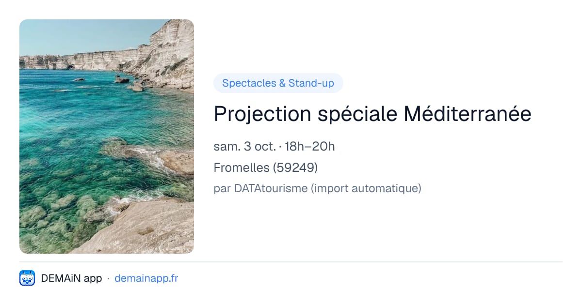 Projection spéciale Méditerranée — Fromelles