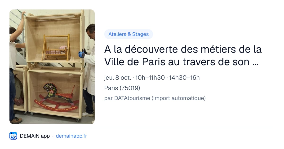 A la découverte des métiers de la Ville de Paris au travers de son patrimoine professionnel — Paris