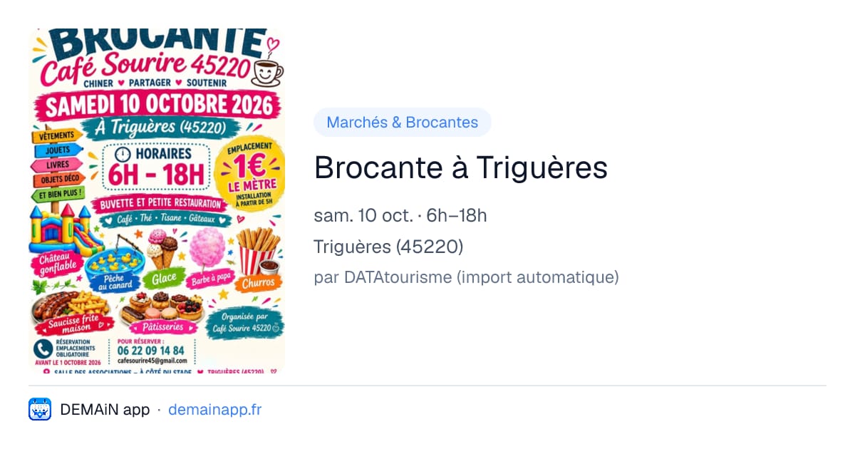 Brocante à Triguères — Triguères