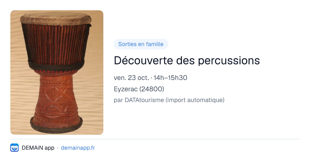 Découverte des percussions — Eyzerac