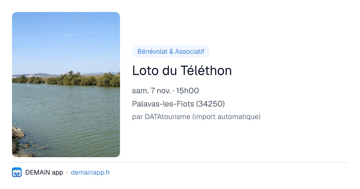 Loto du Téléthon — Palavas-les-Flots