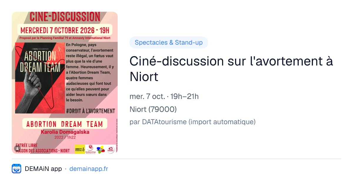 Ciné-discussion sur l'avortement à Niort — Niort