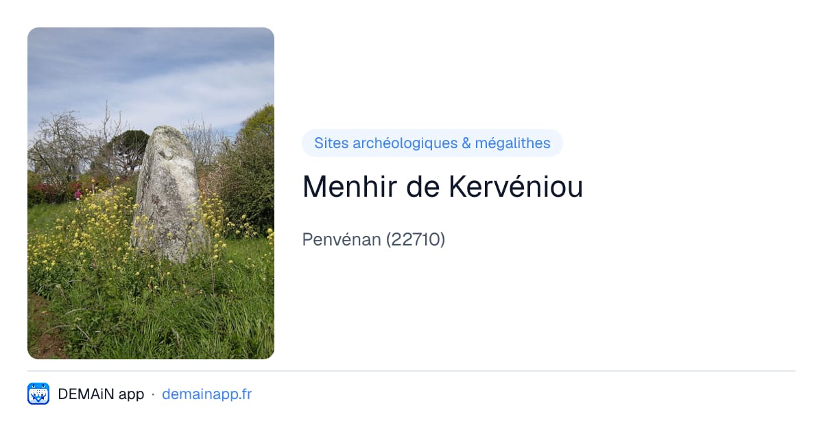 Menhir de Kervéniou — Penvénan
