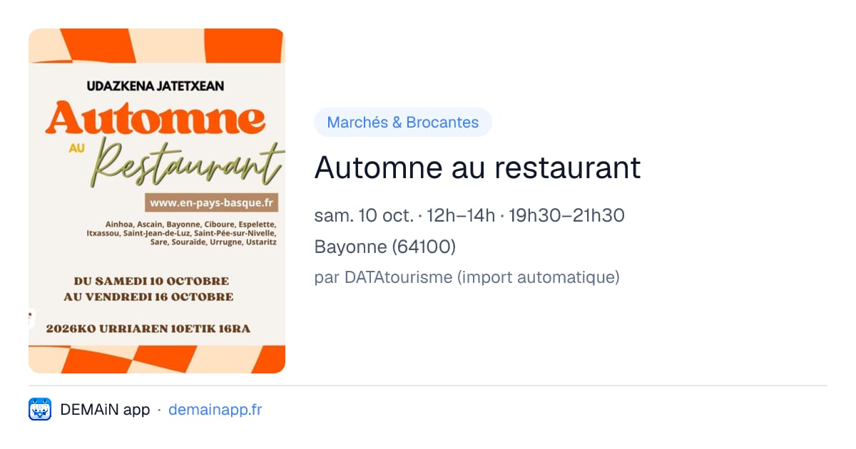 Automne au restaurant — Bayonne