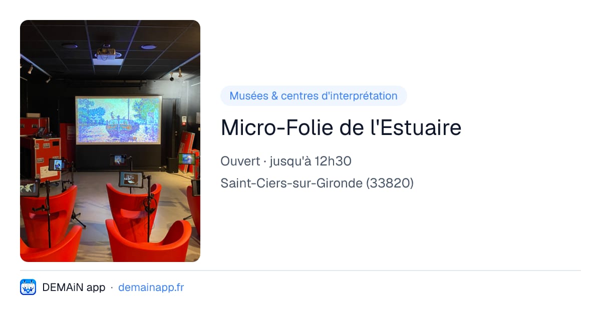 Micro-Folie de l'Estuaire — Saint-Ciers-sur-Gironde