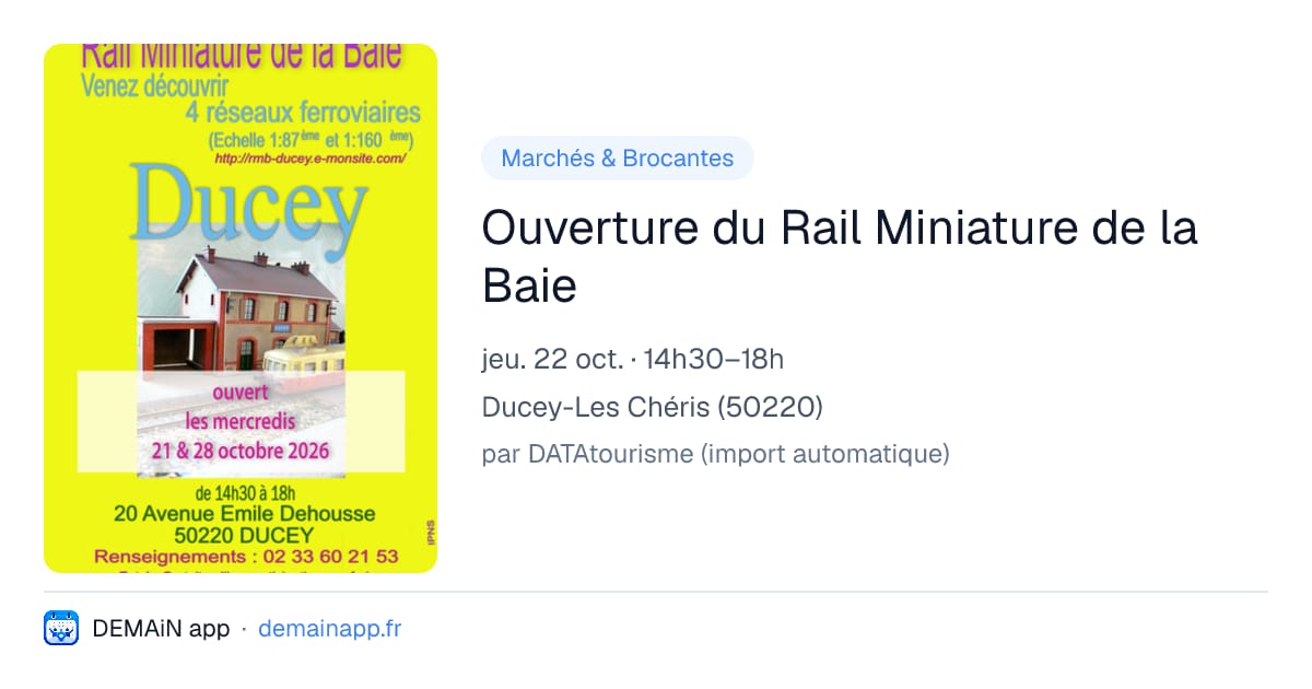 Ouverture du Rail Miniature de la Baie — Ducey-Les Chéris