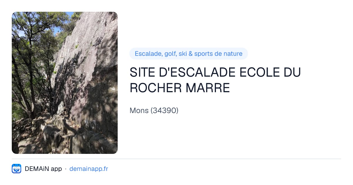 SITE D'ESCALADE ECOLE DU ROCHER MARRE — Mons