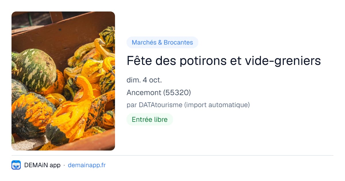 Fête des potirons et vide-greniers — Ancemont