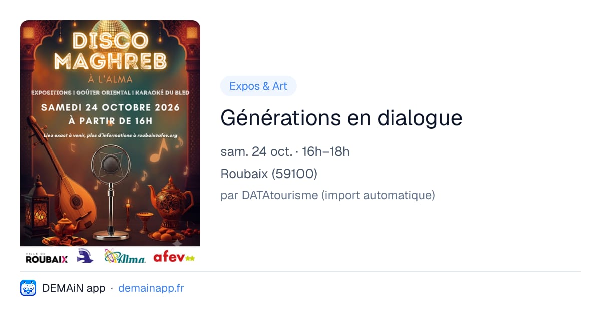 Générations en dialogue — Roubaix