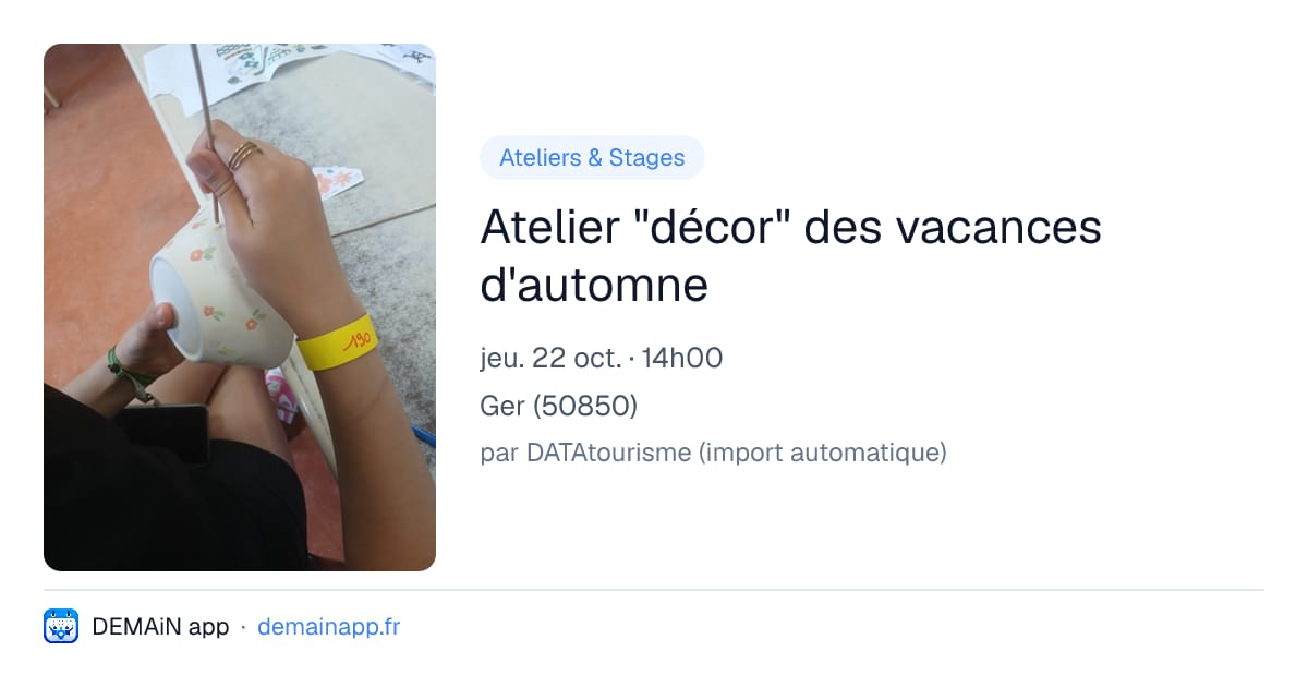 Atelier "décor" des vacances d'automne — Ger