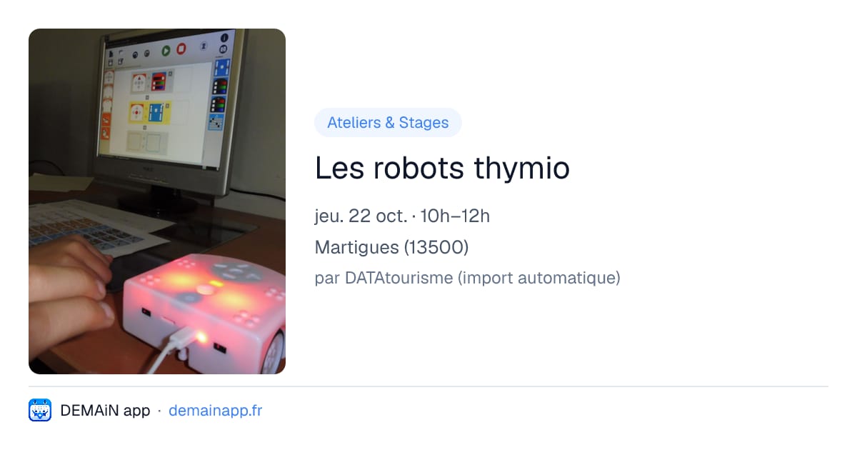 Les robots thymio — Martigues