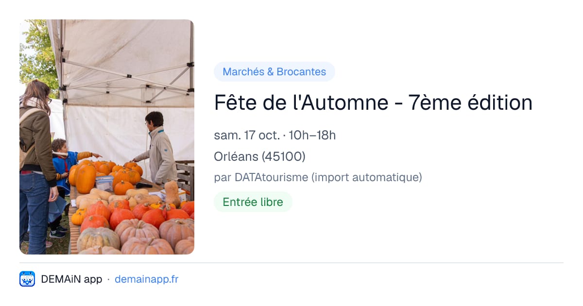 Fête de l'Automne - 7ème édition — Orléans