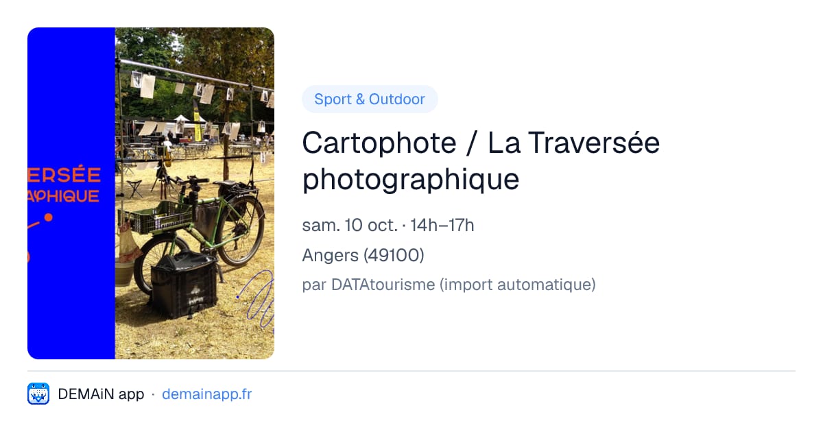 Cartophote / La Traversée photographique — Angers