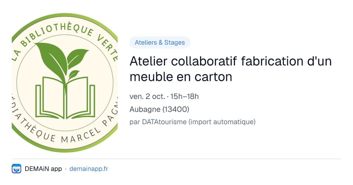 Atelier collaboratif fabrication d'un meuble en carton — Aubagne