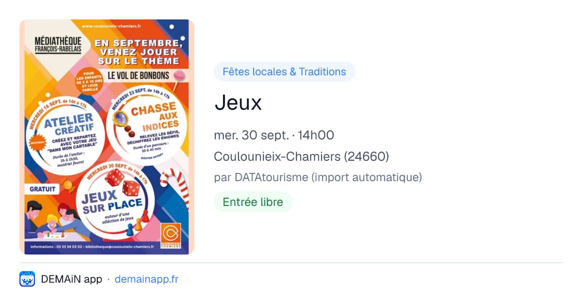 Jeux — Coulounieix-Chamiers