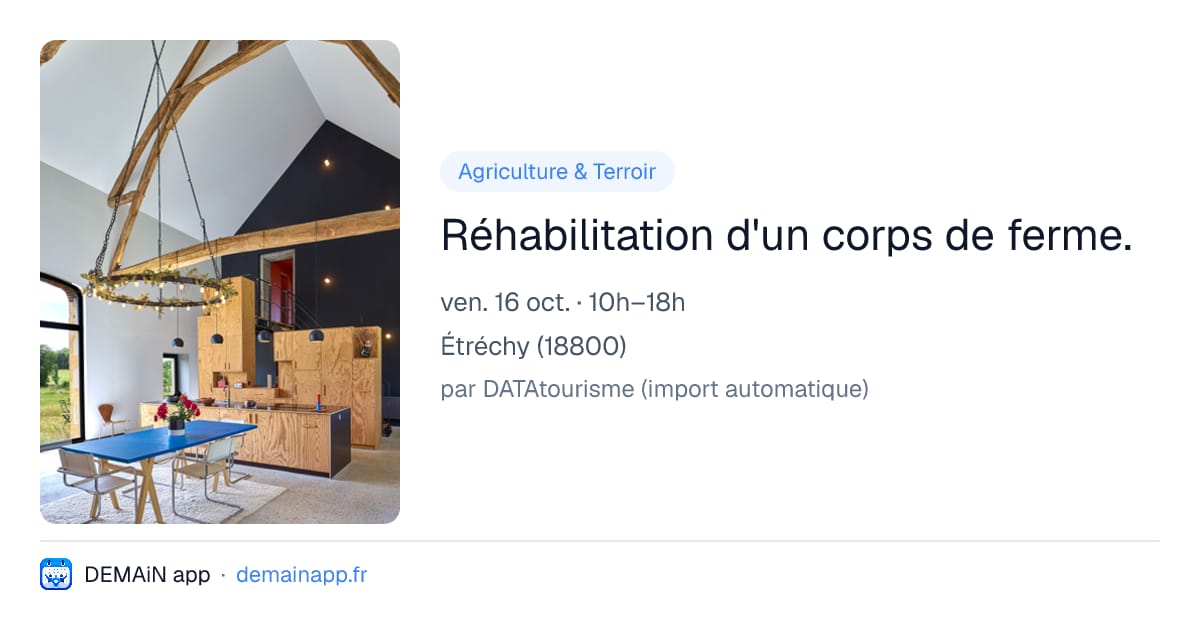 Réhabilitation d'un corps de ferme. — Étréchy