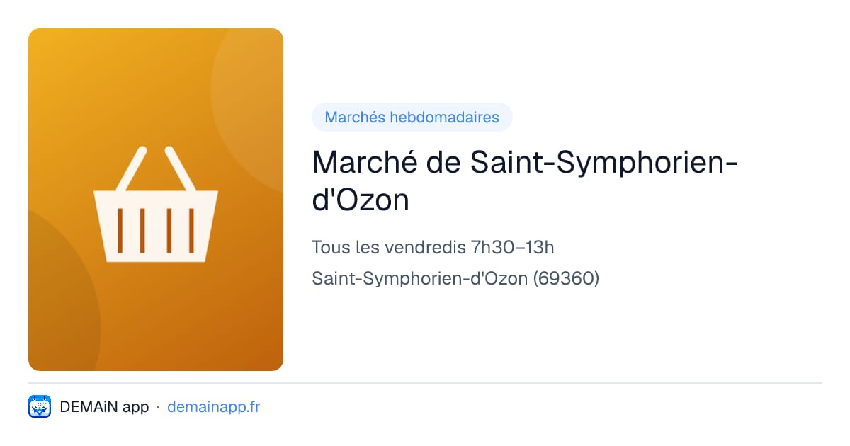Marché de Saint-Symphorien-d'Ozon — Saint-Symphorien-d'Ozon
