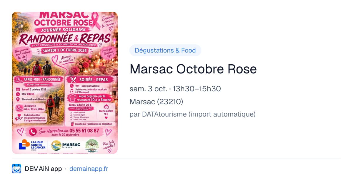 Marsac Octobre Rose — Marsac