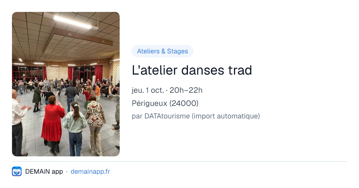 L'atelier danses trad — Périgueux