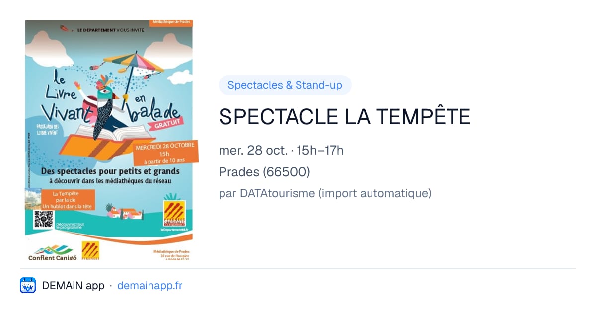 SPECTACLE LA TEMPÊTE — Prades