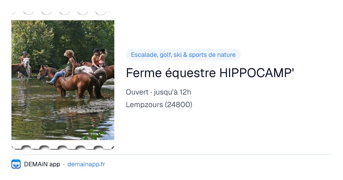 Ferme équestre HIPPOCAMP' — Lempzours