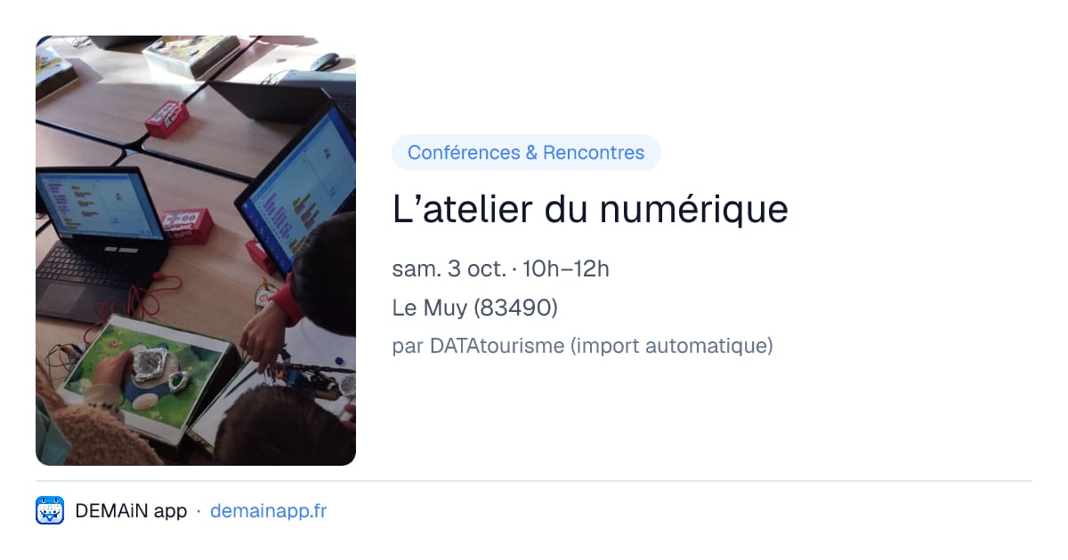 L’atelier du numérique — Le Muy