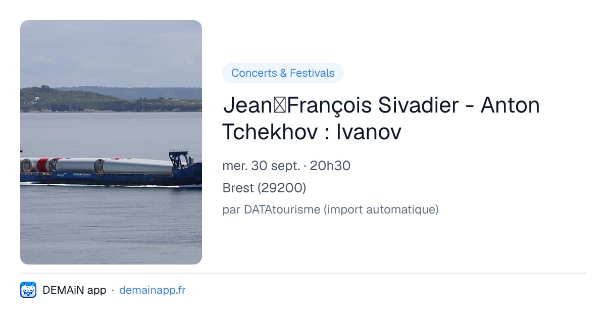 Jean‑François Sivadier - Anton Tchekhov : Ivanov — Brest