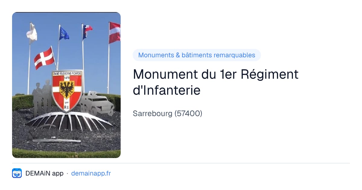 Monument du 1er Régiment d'Infanterie — Sarrebourg