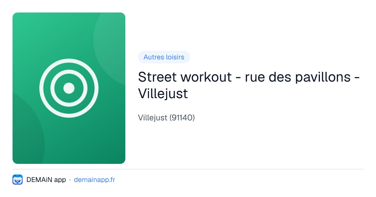 Street workout - rue des pavillons - Villejust — Villejust