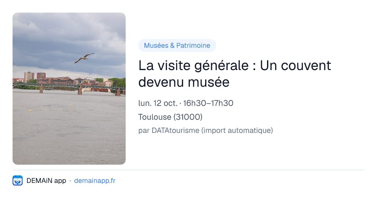 La visite générale : Un couvent devenu musée — Toulouse