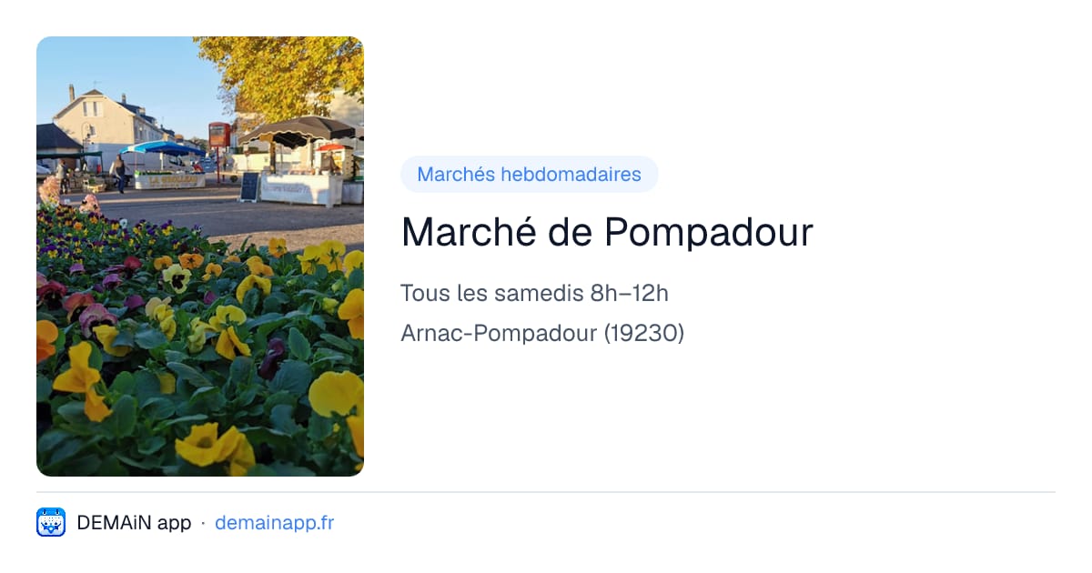 Marché de Pompadour — Arnac-Pompadour
