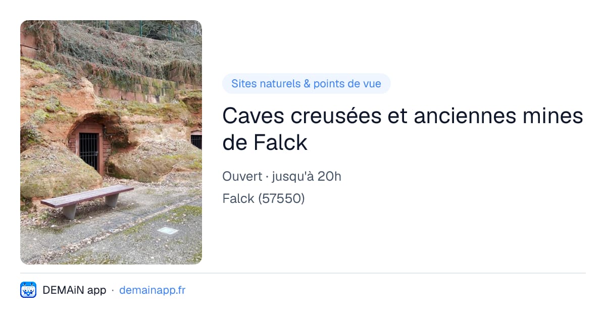 Caves creusées et anciennes mines de Falck — Falck