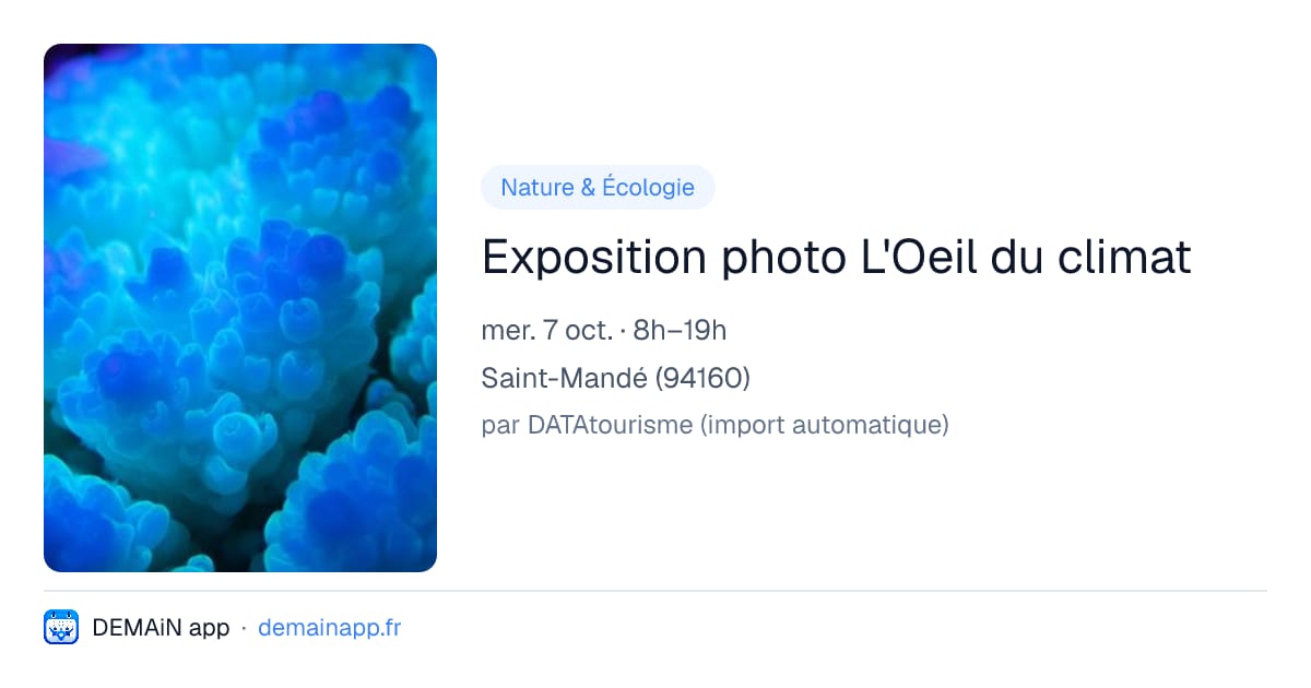 Exposition photo L'Oeil du climat — Saint-Mandé