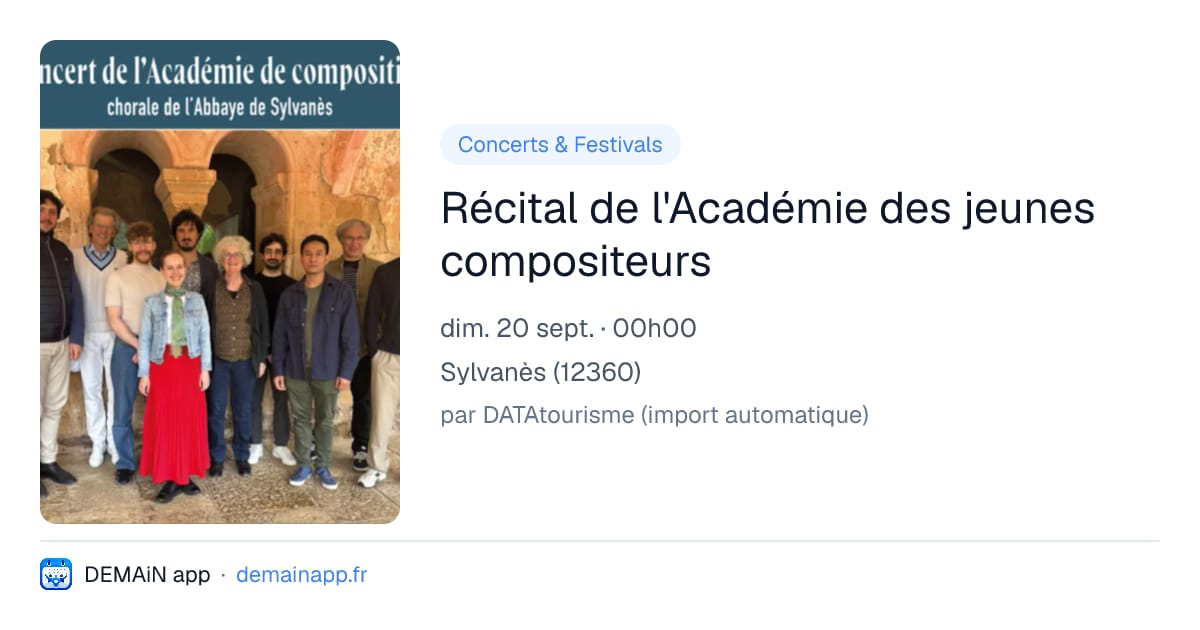Récital de l'Académie des jeunes compositeurs — Sylvanès