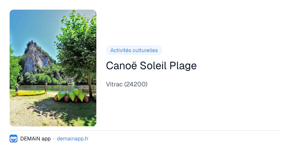 Canoë Soleil Plage — Vitrac